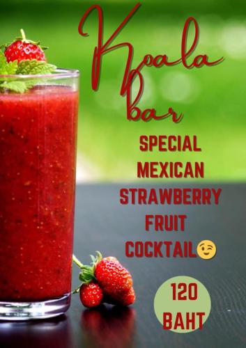 Special Mexican Strawberry Fruit Cocktails - Every Monday